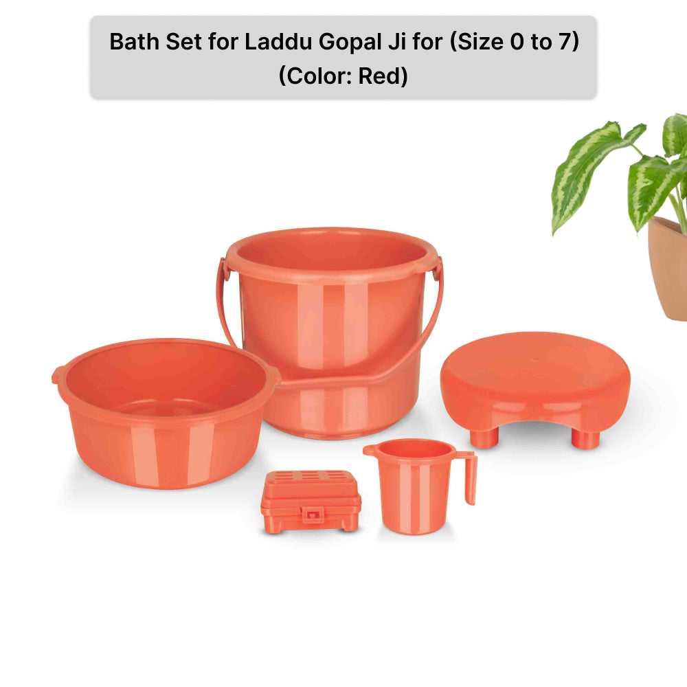Special Premium Plastic Bath Set for Laddu Gopal Ji | BR Emporium | Kanha Ji Bath Accessories