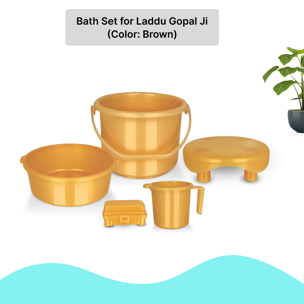 Special Premium Plastic Bath Set for Laddu Gopal Ji | BR Emporium | Kanha Ji Bath Accessories