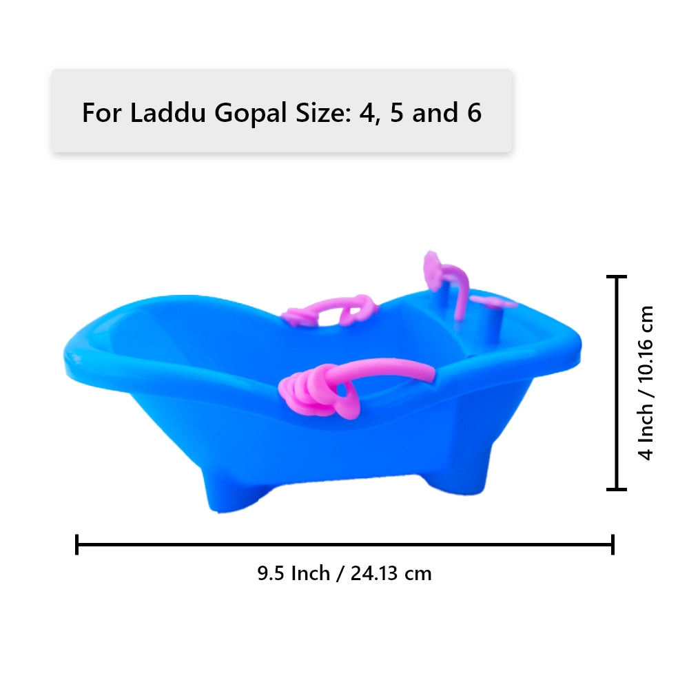 Big Blue Bath Tub for Laddu Gopal Ji | BR Emporium | Kanha Ji Bath Essentials