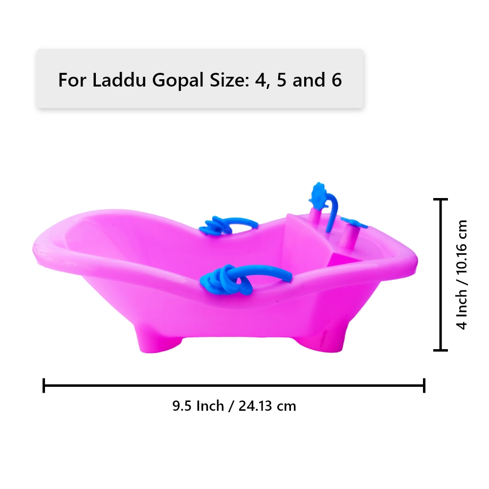 Big Pink Bath Tub for Laddu Gopal Ji | BR Emporium | Bal Gopal Bathing Items