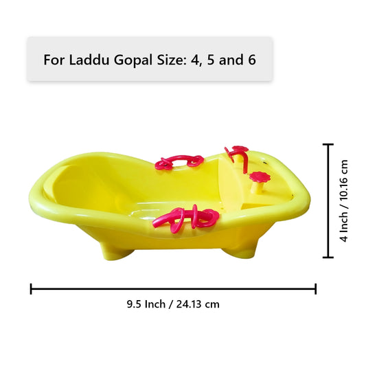 Big Yellow Bath Tub for Laddu Gopal Ji | BR Emporium | Thakur Ji Bath Essentials