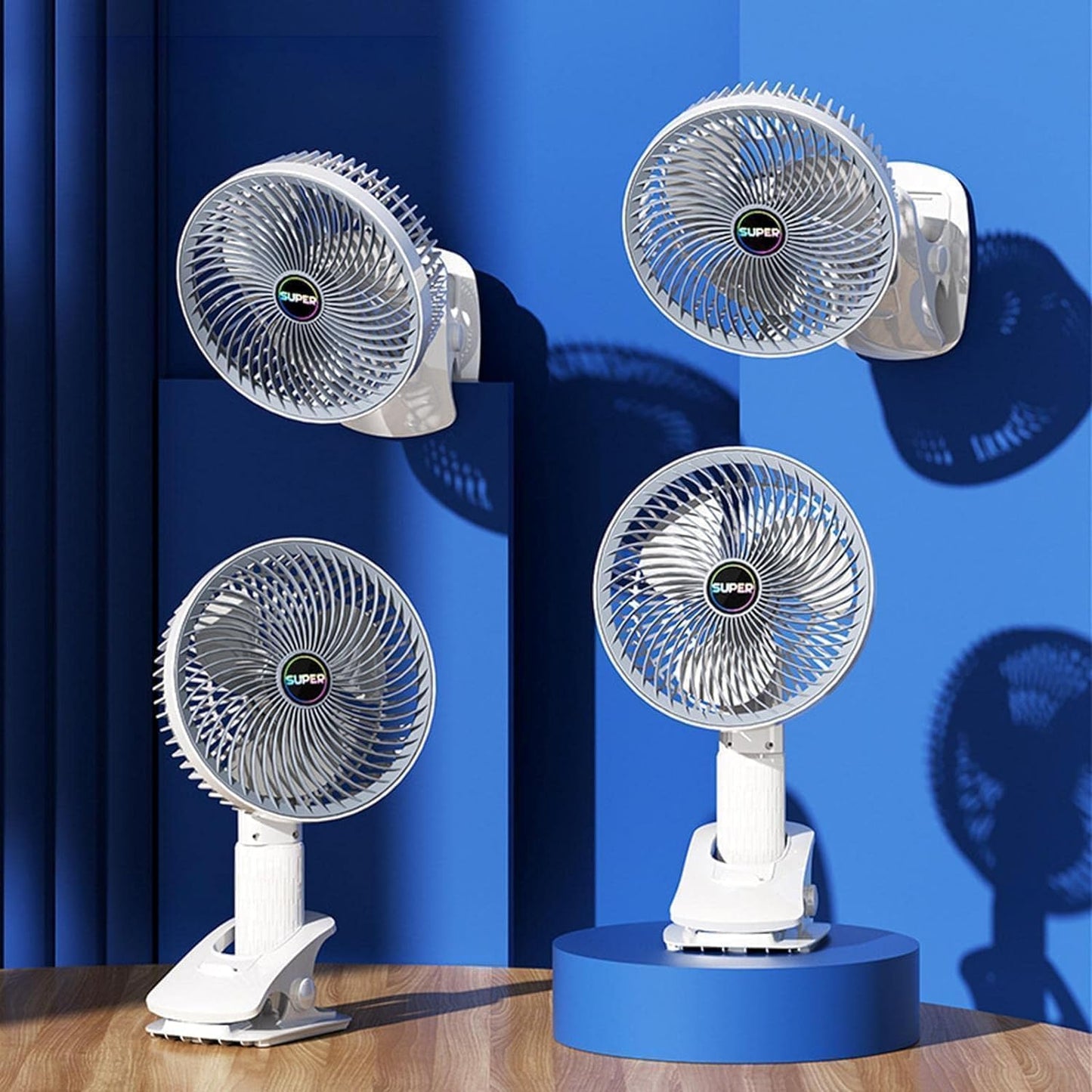 portable clip fan, BR Emporium, mini fan for office, clip fan wall mount, high speed USB fan