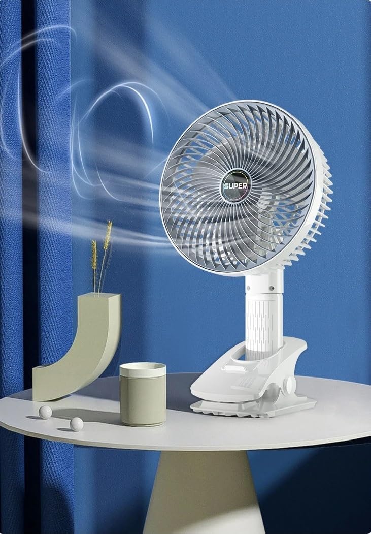 portable clip fan, BR Emporium, mini fan for office, clip fan wall mount, high speed USB fan
