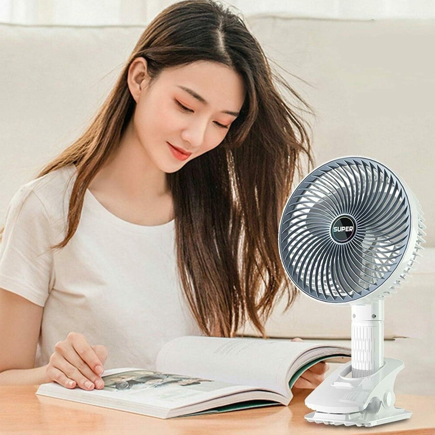 portable clip fan, BR Emporium, mini fan for office, clip fan wall mount, high speed USB fan