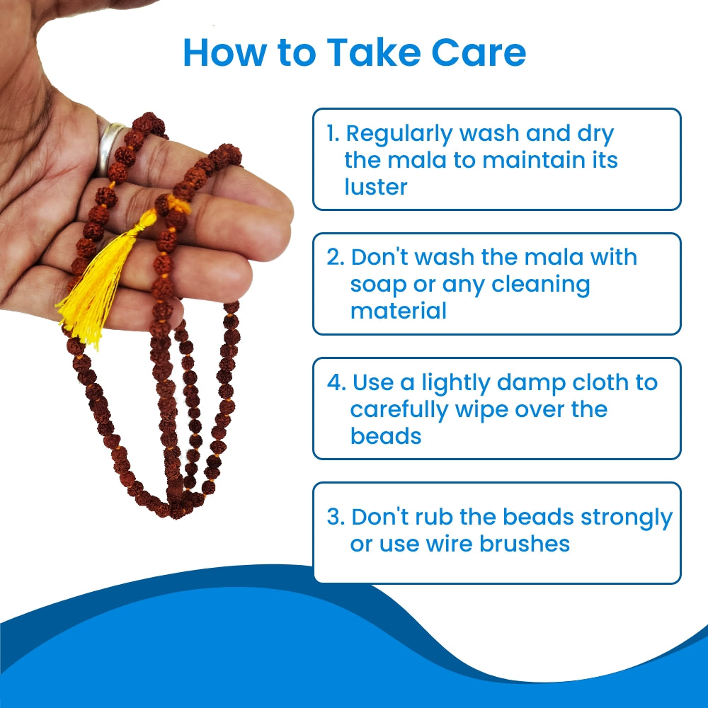 5 Mukhi Rudraksha Mala (108 Beads) - Lab Certified Japa Mala | BR Emporium