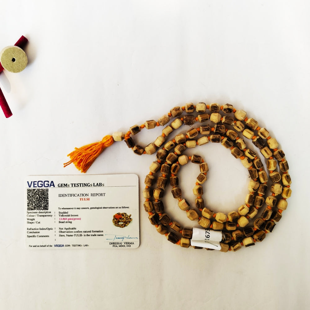 Natural Tulsi Mala with 108 Beads – BR Emporium – Certified Tulsi Japa Mala