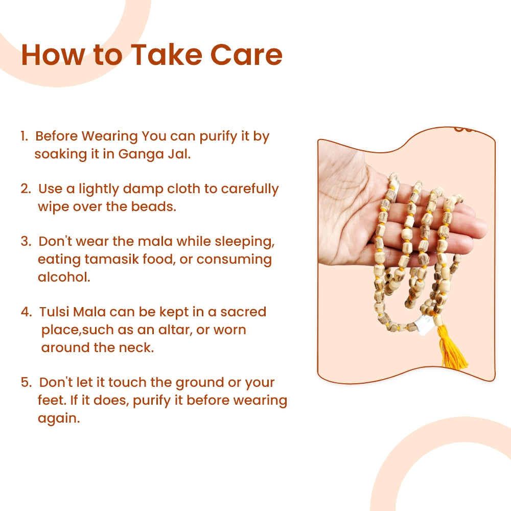 Natural Tulsi Mala with 108 Beads – BR Emporium – Certified Tulsi Japa Mala