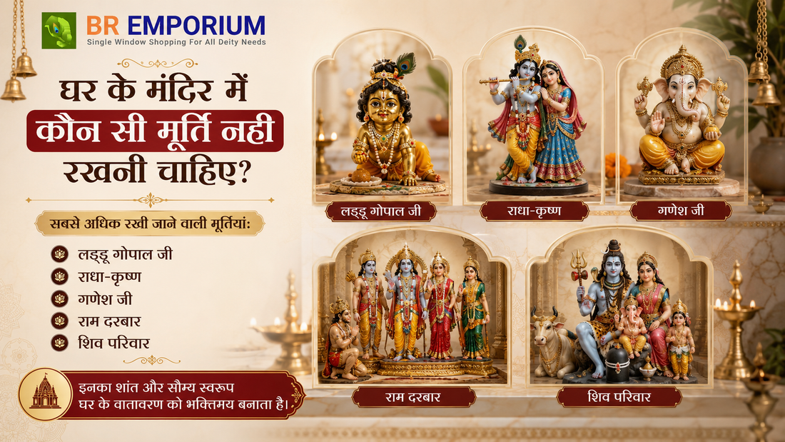 घर के मंदिर में भगवान की मूर्तियों की सही व्यवस्था और पूजा स्थान