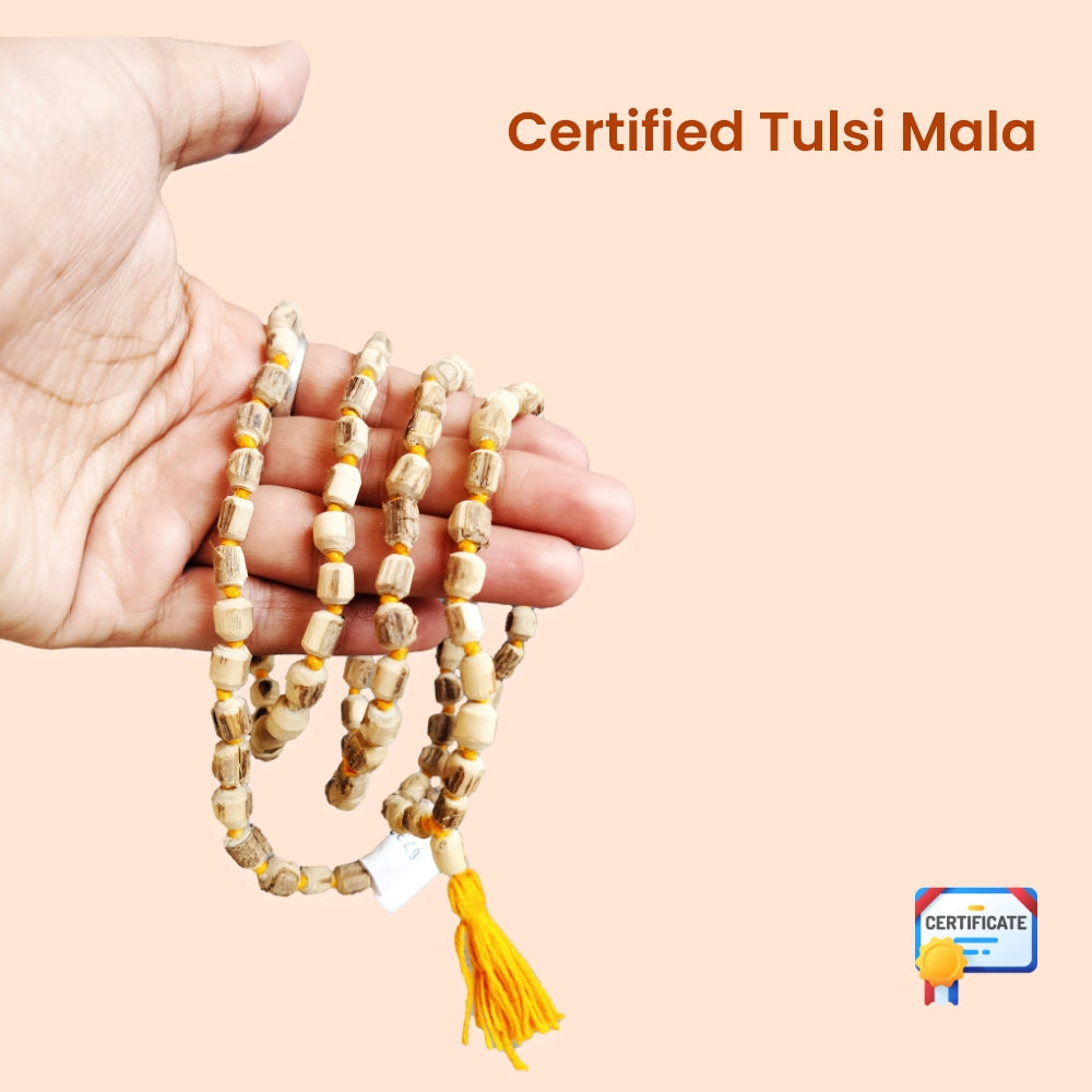 Natural Tulsi Mala with 108 Beads – BR Emporium – Certified Tulsi Japa Mala