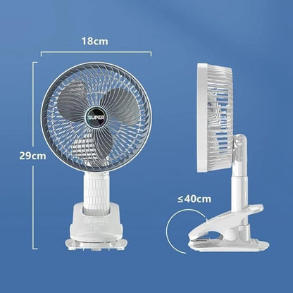portable clip fan, BR Emporium, mini fan for office, clip fan wall mount, high speed USB fan