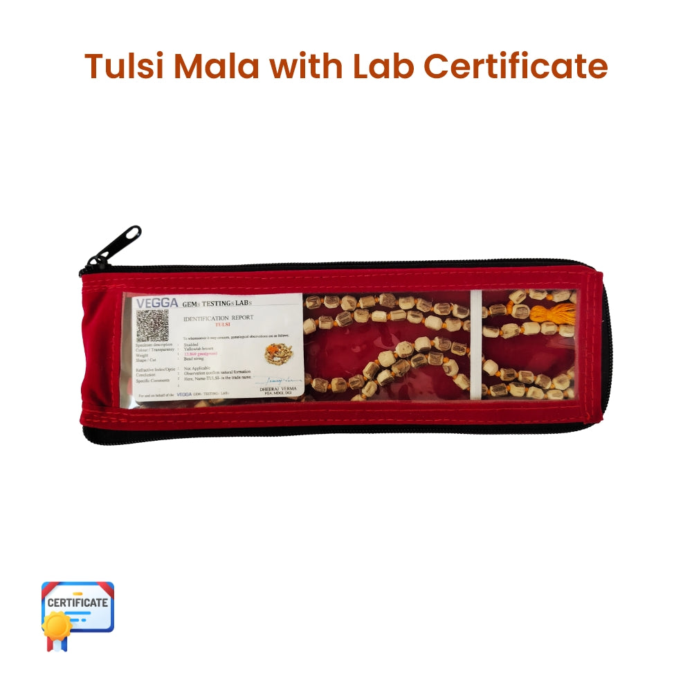 Natural Tulsi Mala with 108 Beads – BR Emporium – Certified Tulsi Japa Mala